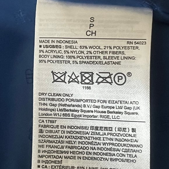 Banana Republic Royal Blue Peacoat - Wool blend - size S, but will fit size M - Picture 13 of 16